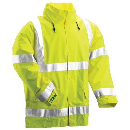 TINGLEY Tingley® Vision® 7 Mil Polyurethane High-Visibility Jacket, Xl J23122.XL